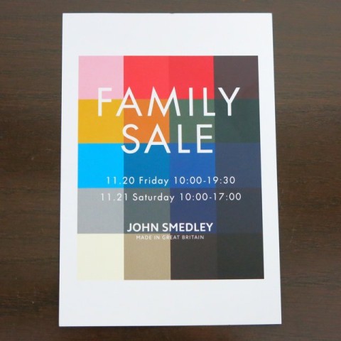 ジョンスメドレーのファミリーセール-2015秋の招待状